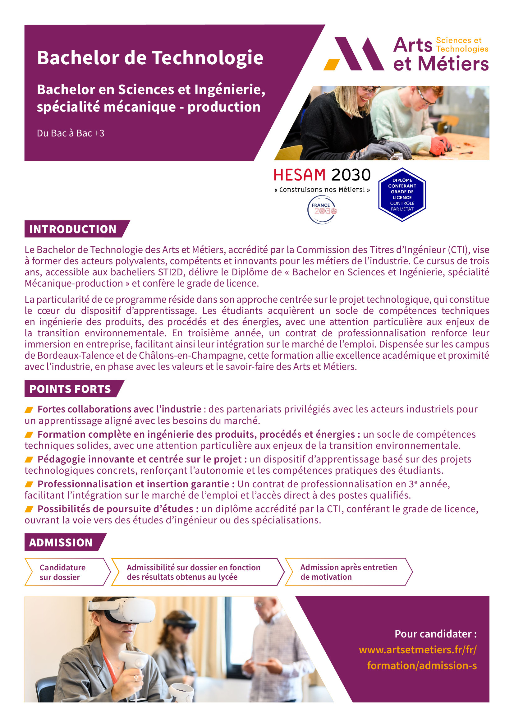 Plaquette Bachelor - Page 1